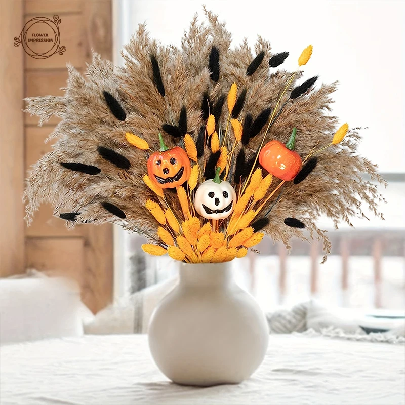 Dried Flowers Halloween Decor Natural Fluffy Pampas Bouqeut Indoor Party Supplies Table Decoration Accessories Photography Props
Dried Flowers Halloween Decor Natural Fluffy Pampas Bouqeut Indoor Party Supplies Table Decoration Accessories Photography Props