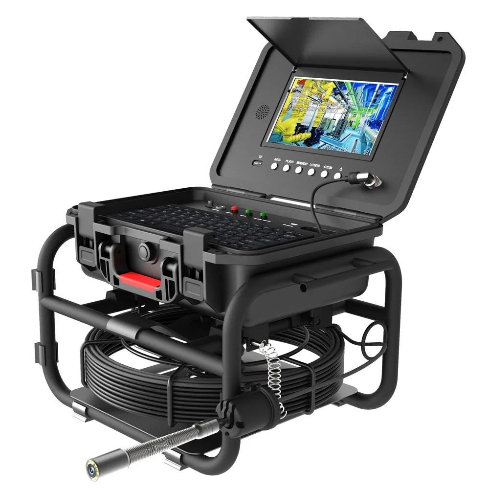 23mm Lens 1080P 9 Inch HD LCD Sewer Pipe Inspection Camera 20m Cable Underground Pipe Detector Borescope With Keyboard And DVR
23mm Lens 1080P 9 Inch HD LCD Sewer Pipe Inspection Camera 20m Cable Underground Pipe Detector Borescope With Keyboard And DVR