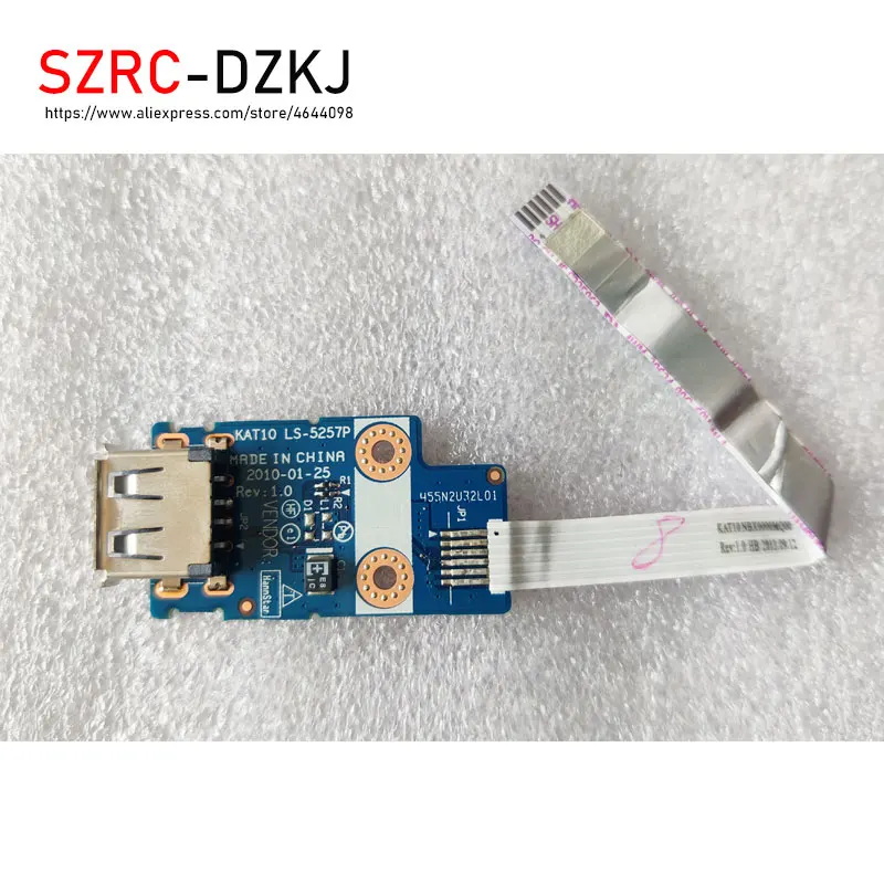 Original For HP EliteBook 2540P USB Board Laptop with built-in USB interface wiring KAT10 LS-5257P Free shipping
Original For HP EliteBook 2540P USB Board Laptop with built-in USB interface wiring KAT10 LS-5257P Free shipping