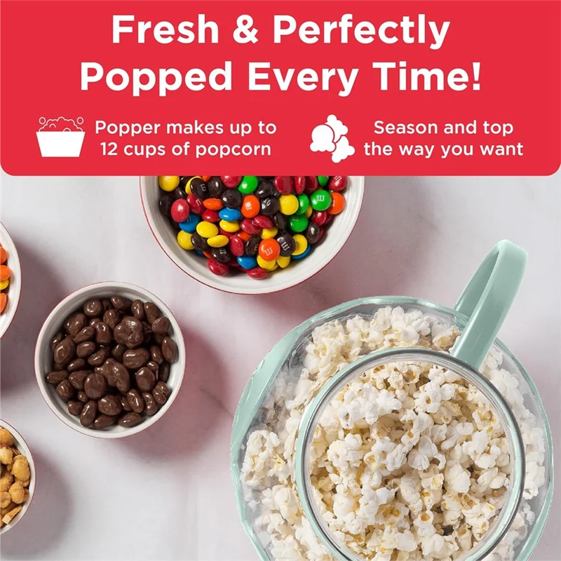 A76X-Popcorn Popper With Temperature Safe Glass, Lid Measures Kernels And Melts Butter, Microwave Compatible, Dishwasher Safe
A76X-Popcorn Popper With Temperature Safe Glass, Lid Measures Kernels And Melts Butter, Microwave Compatible, Dishwasher Safe