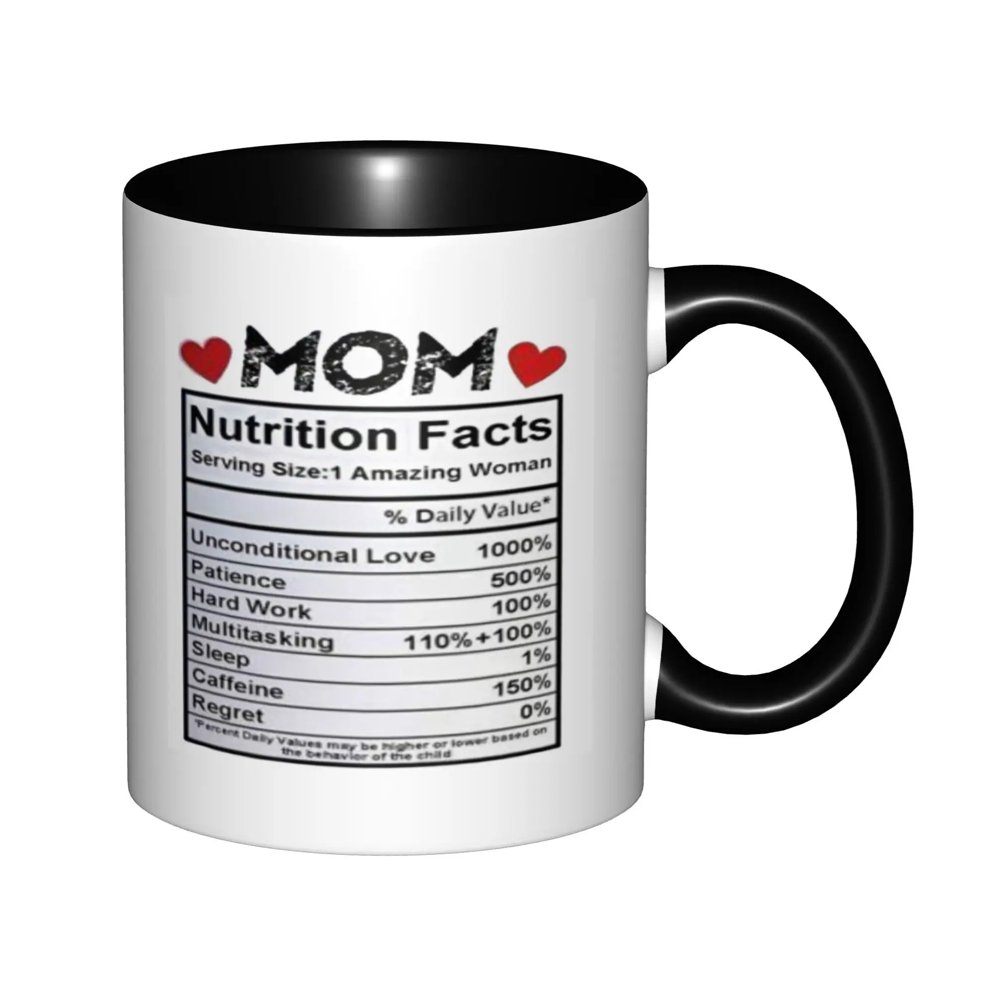 Mom Nutrition Facts For Mother Mugs With Black Handle Birthday Coffee Mugs Ceramic Tea Cups 11oz
Mom Nutrition Facts For Mother Mugs With Black Handle Birthday Coffee Mugs Ceramic Tea Cups 11oz