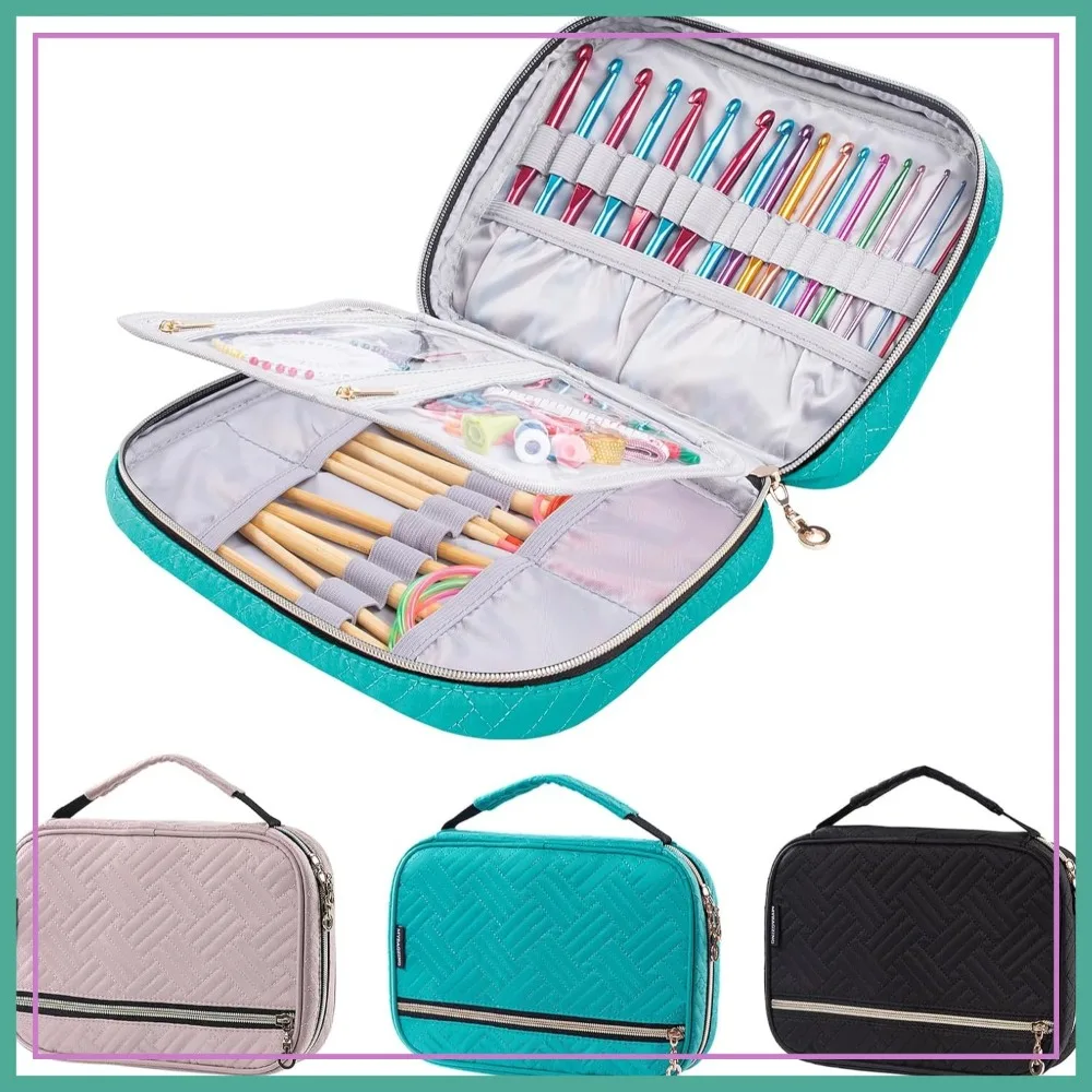 Quilted Crochet Hook Case Empty - Organizer for Circular Knitting Needles & Hooks up to 8", Knitting Supplies
Quilted Crochet Hook Case Empty - Organizer for Circular Knitting Needles & Hooks up to 8", Knitting Supplies