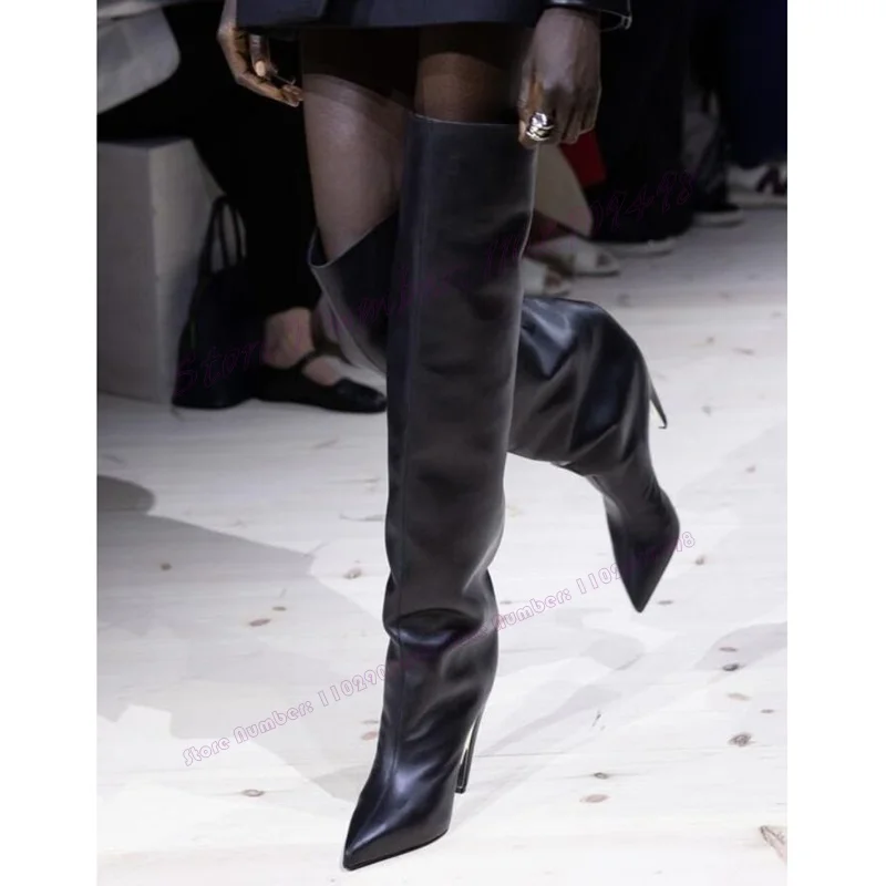 Black Pointy Toe Runway Booots Matte Leather Over The Knee Shoes for Women Thin High Heels Sexy Shoes 2023 Zapatos Para Mujere
Black Pointy Toe Runway Booots Matte Leather Over The Knee Shoes for Women Thin High Heels Sexy Shoes 2023 Zapatos Para Mujere