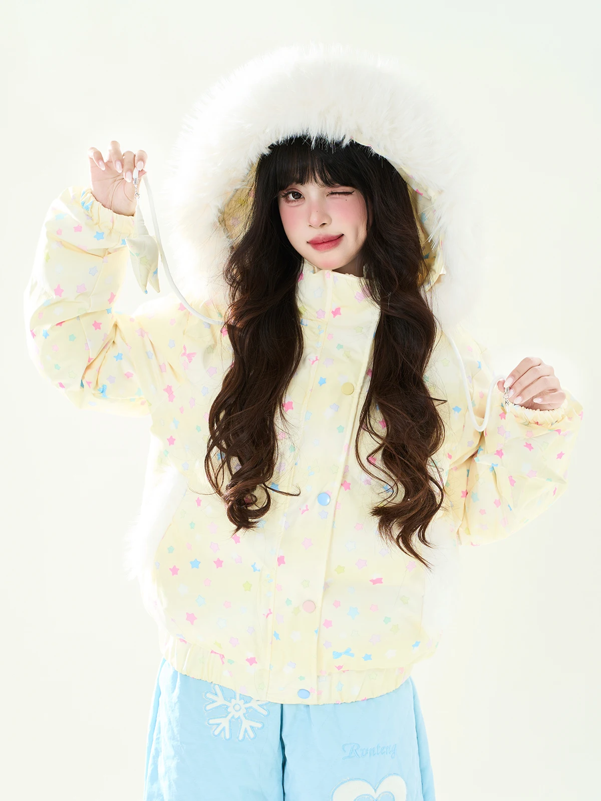 ENJOG Thiened Winter Cotton Jaet Women's Loose Fit Hooded Coat Star Fur Collar Casual Long Sve Zipper Closure
ENJOG Thiened Winter Cotton Jaet Women's Loose Fit Hooded Coat Star Fur Collar Casual Long Sve Zipper Closure