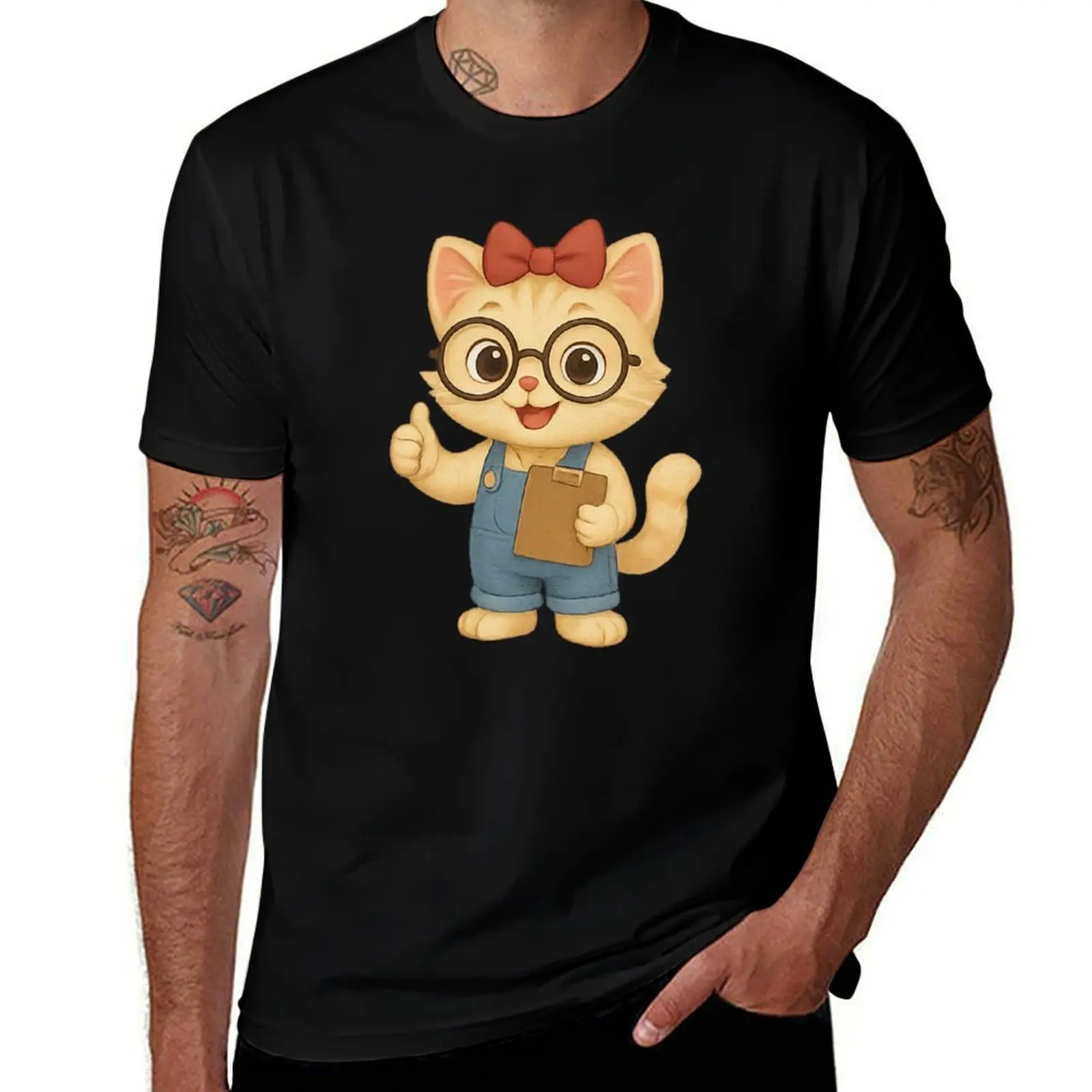 Smart Cat with Clipboard and Thumbs Up T-Shirt funny costumes animal prinfor boys essential t shirt mens designer clothes
Smart Cat with Clipboard and Thumbs Up T-Shirt funny costumes animal prinfor boys essential t shirt mens designer clothes