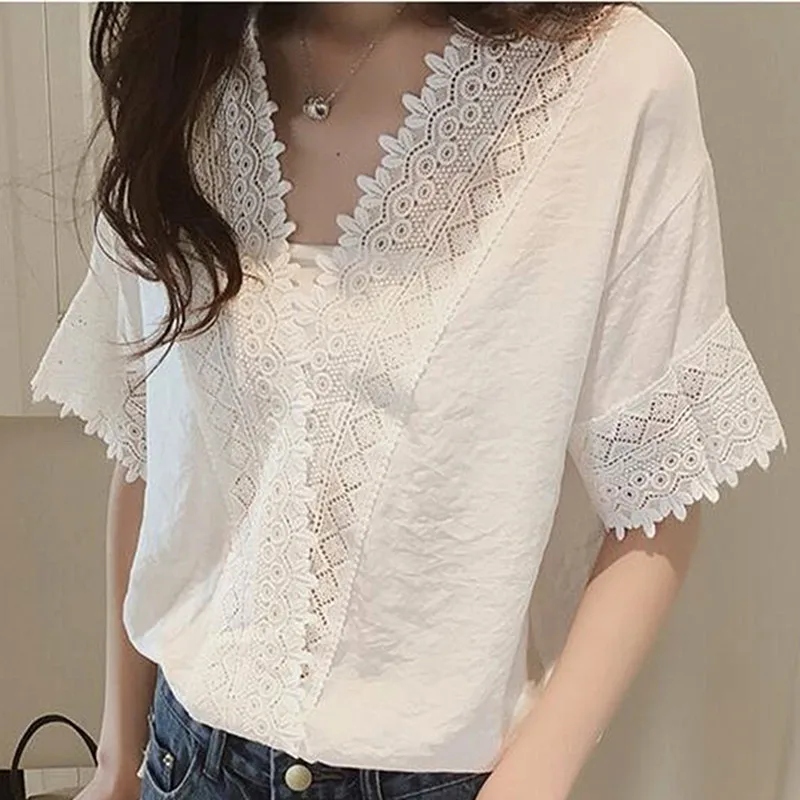 Women Summer Tops Crochet Lace Tees Sexy Vintage Short Sleeve Hot T Shirts Loose Blouse Casual Tees
Women Summer Tops Crochet Lace Tees Sexy Vintage Short Sleeve Hot T Shirts Loose Blouse Casual Tees