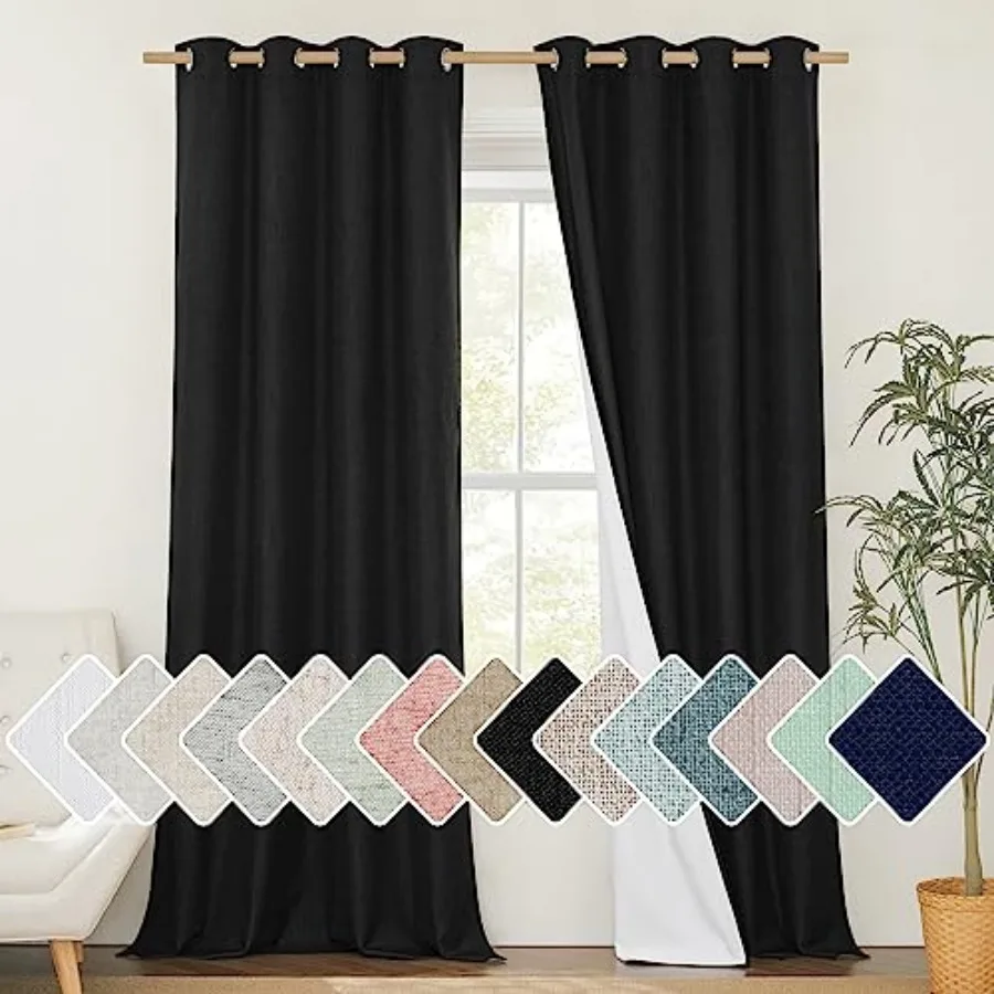 Vintage Open Linen Weave Flax Thermal Curtains 100% out Curtains 108 Inch Long for Dining Room Soundproof Window Treatment Drap
Vintage Open Linen Weave Flax Thermal Curtains 100% out Curtains 108 Inch Long for Dining Room Soundproof Window Treatment Drap