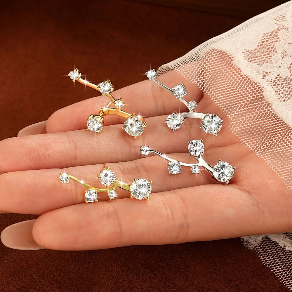 RAPRGOLD GRA Certified Round Cut Moissanite Crawler Piercing Stud Earrings for Women 14K Gold Filled Earring Fine Jewelry Gifts
RAPRGOLD GRA Certified Round Cut Moissanite Crawler Piercing Stud Earrings for Women 14K Gold Filled Earring Fine Jewelry Gifts
