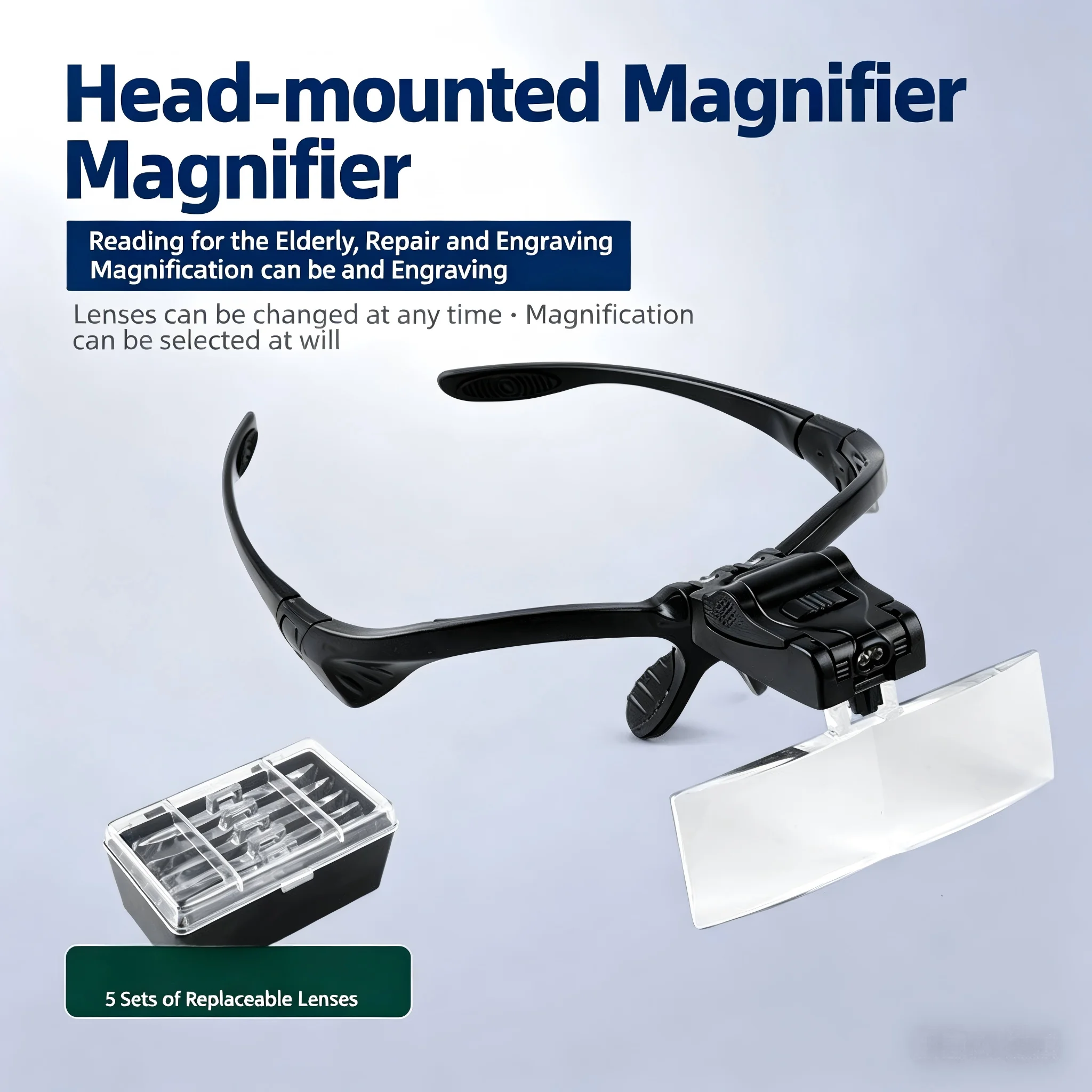 Headband Magnifier Glasses with 2 LED Lights, Multiple Lenses Loupe for Eyelash, Watch & Jewelry Repair
Headband Magnifier Glasses with 2 LED Lights, Multiple Lenses Loupe for Eyelash, Watch & Jewelry Repair