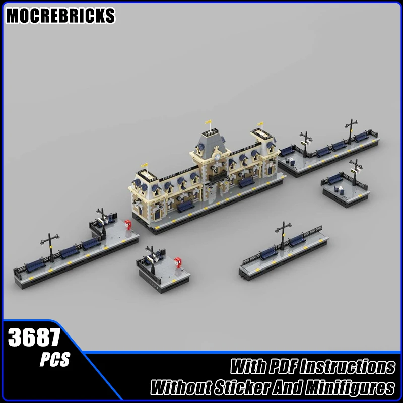 MOC City Railway Circular Building Freight Station Train Track Building Blocks Model Bricks Boy Toys Xmas Gift
MOC City Railway Circular Building Freight Station Train Track Building Blocks Model Bricks Boy Toys Xmas Gift