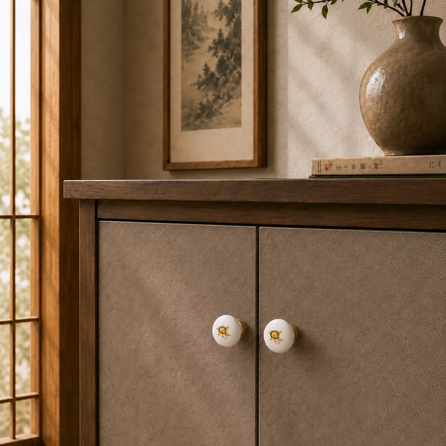 2Pc Vintage Ceramic Cabinet Knob Brass Base Yellow Rose Drawer Pull for Cupboard Wardrobe Furniture with Screws
2Pc Vintage Ceramic Cabinet Knob Brass Base Yellow Rose Drawer Pull for Cupboard Wardrobe Furniture with Screws