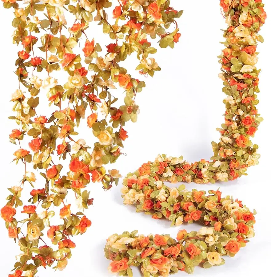 8 Pcs x 8.2 ft Flower Garland Artificial Rose Vine Flowers with Green Leaves Hanging Fake Roses Vine for Room Party Home Wedding
8 Pcs x 8.2 ft Flower Garland Artificial Rose Vine Flowers with Green Leaves Hanging Fake Roses Vine for Room Party Home Wedding