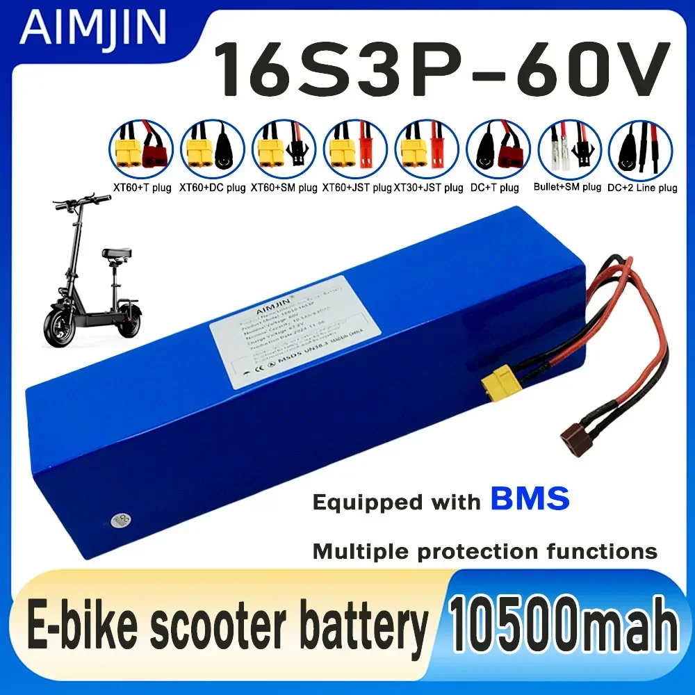 16S3P18650 60V 10500mAH Battery Pack is suitable for replacement of high capacity mountain bike battery electric scooter
16S3P18650 60V 10500mAH Battery Pack is suitable for replacement of high capacity mountain bike battery electric scooter