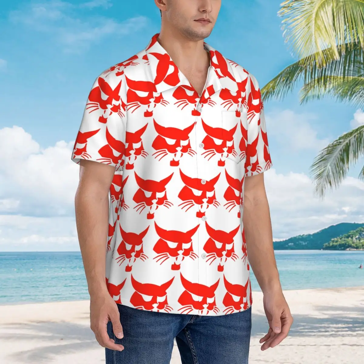 Bobcat Logo Hawaiian Shirts Casual Men Short Sleeve Shirt for Summer Beach Men's Button Tops
Bobcat Logo Hawaiian Shirts Casual Men Short Sleeve Shirt for Summer Beach Men's Button Tops