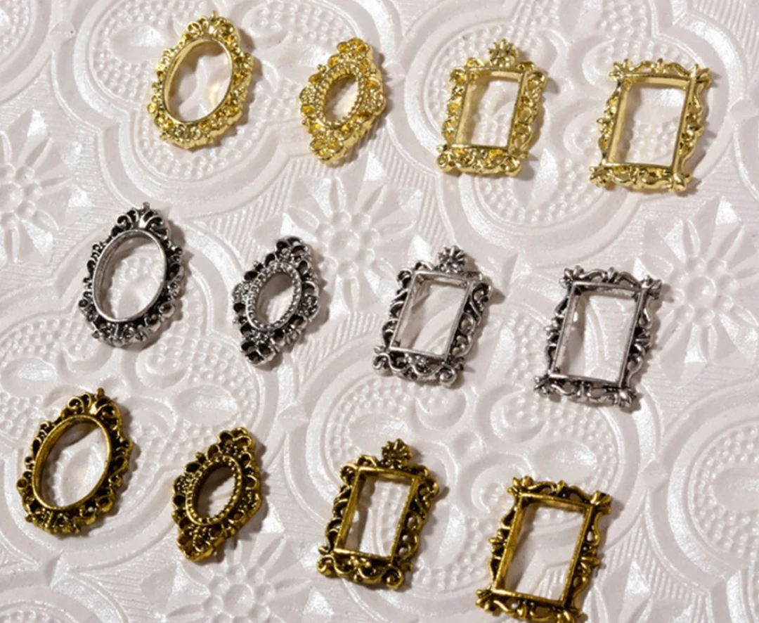Nail Art Accessories Nail Frames Retro Baroque Metal Frame Quality 3d Engraved Nail Stickers Art Decorations Nail Decals Design
Nail Art Accessories Nail Frames Retro Baroque Metal Frame Quality 3d Engraved Nail Stickers Art Decorations Nail Decals Design