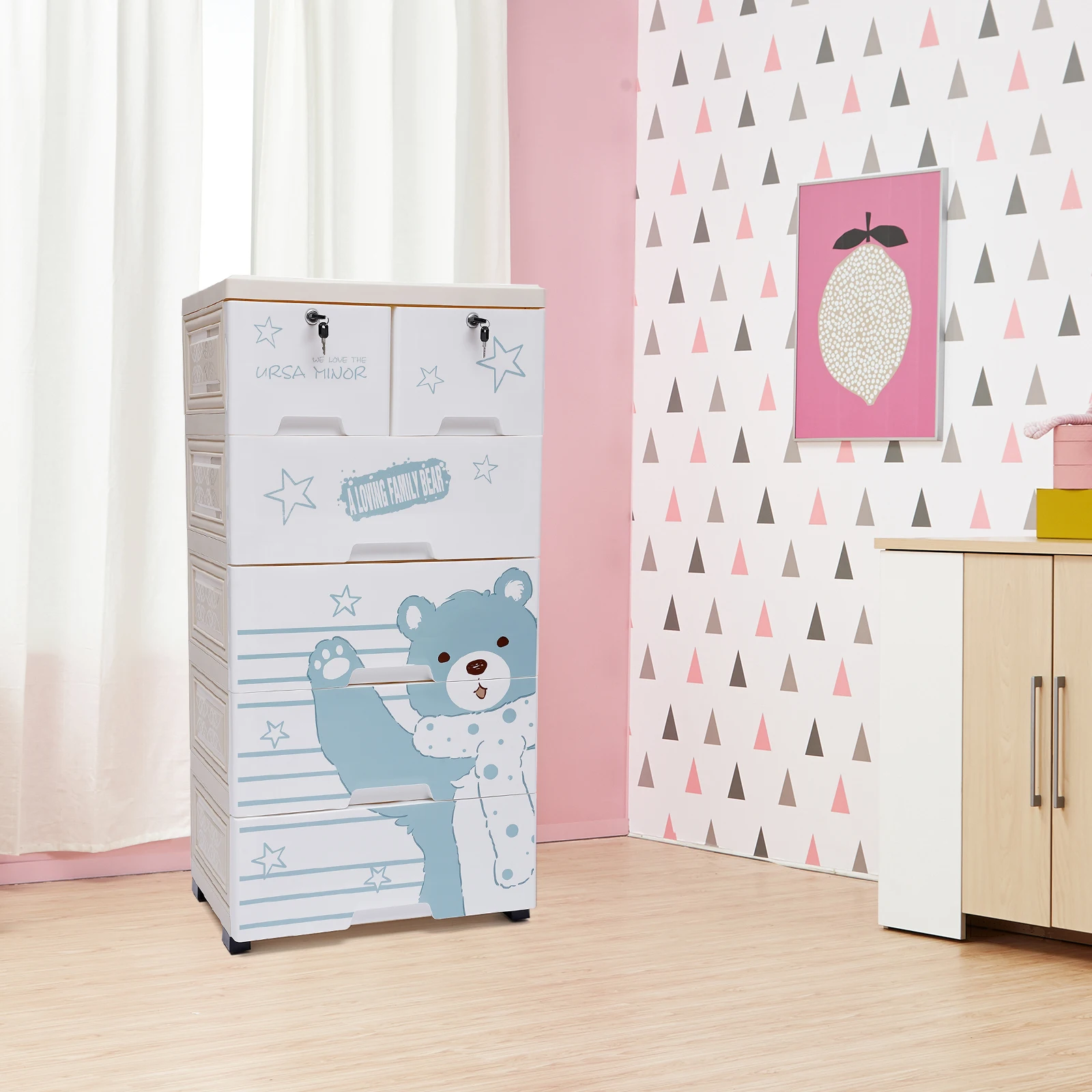 Storage Cabinet with 6 Drawers Plastic Drawers Dresser Closet Dresser Organizer Load 66lbs for Storing Clothes Dolls
Storage Cabinet with 6 Drawers Plastic Drawers Dresser Closet Dresser Organizer Load 66lbs for Storing Clothes Dolls