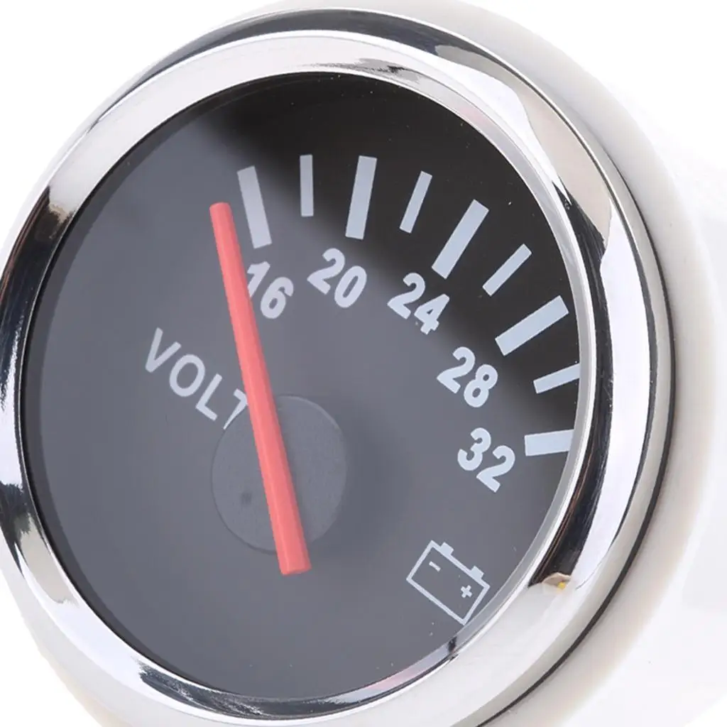 52mm Voltmeter Gauge Chrome Bezel Voltage Meter Dustproof IP67 for Marine Boat Dashboard Monitoring
52mm Voltmeter Gauge Chrome Bezel Voltage Meter Dustproof IP67 for Marine Boat Dashboard Monitoring