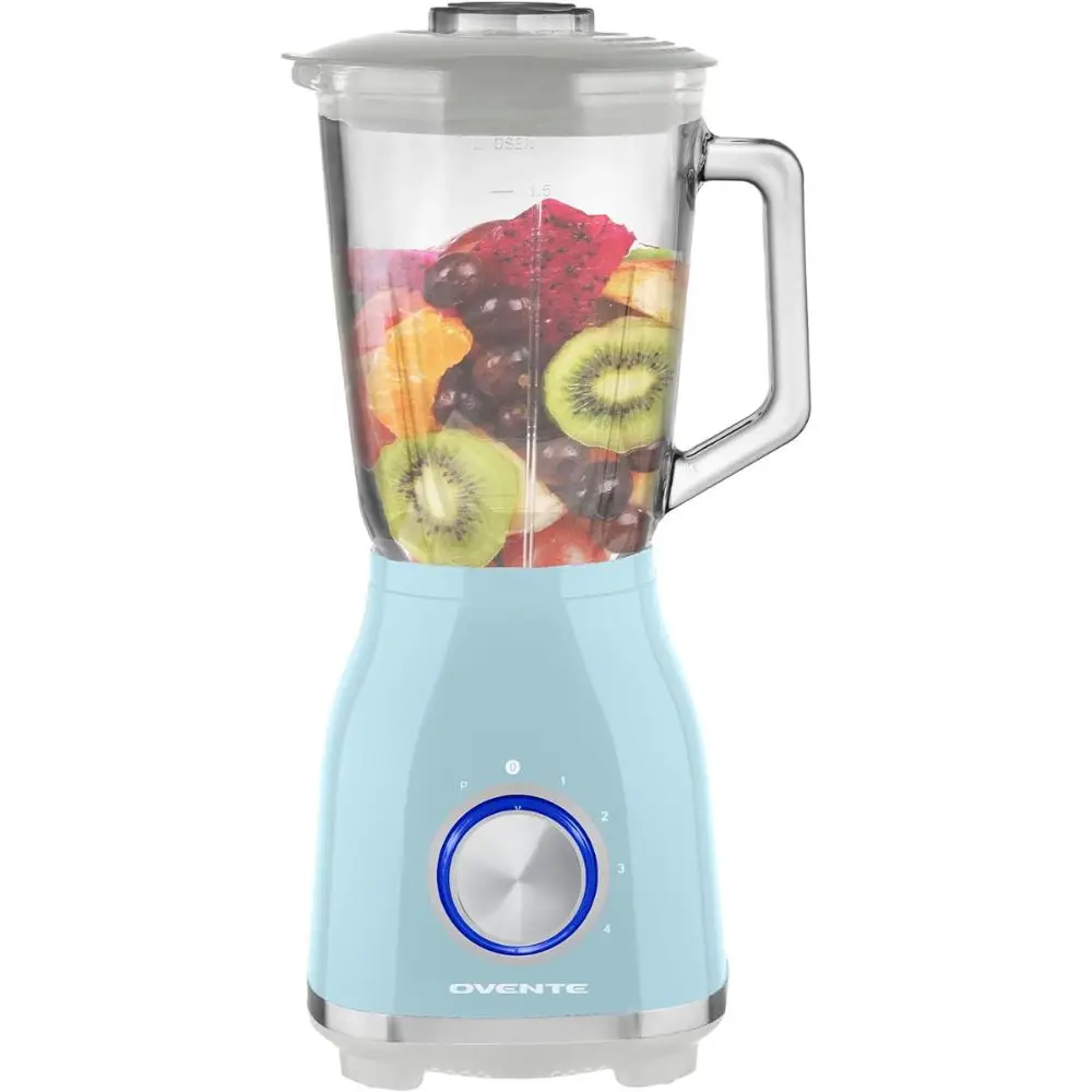 Countertop Kitchen Blender with 550 Watts, Stainless Steel Blades, 4 Speed Settings, 50oz Glass Jar for Shakes, Smoothies, Puree
Countertop Kitchen Blender with 550 Watts, Stainless Steel Blades, 4 Speed Settings, 50oz Glass Jar for Shakes, Smoothies, Puree