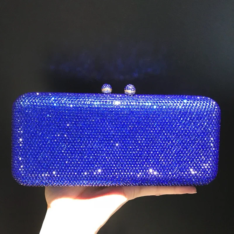 Luxury Crystal Evening Bag Night Party Plain Color Iron Box Blingbling Clutch Bags Women's Wedding/new Year Long Square Purse
Luxury Crystal Evening Bag Night Party Plain Color Iron Box Blingbling Clutch Bags Women's Wedding/new Year Long Square Purse