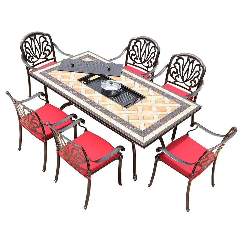 Table and chair courtyard electric oven household terrace yard villa cast aluminum outdoor leisure large barbecue grill
Table and chair courtyard electric oven household terrace yard villa cast aluminum outdoor leisure large barbecue grill