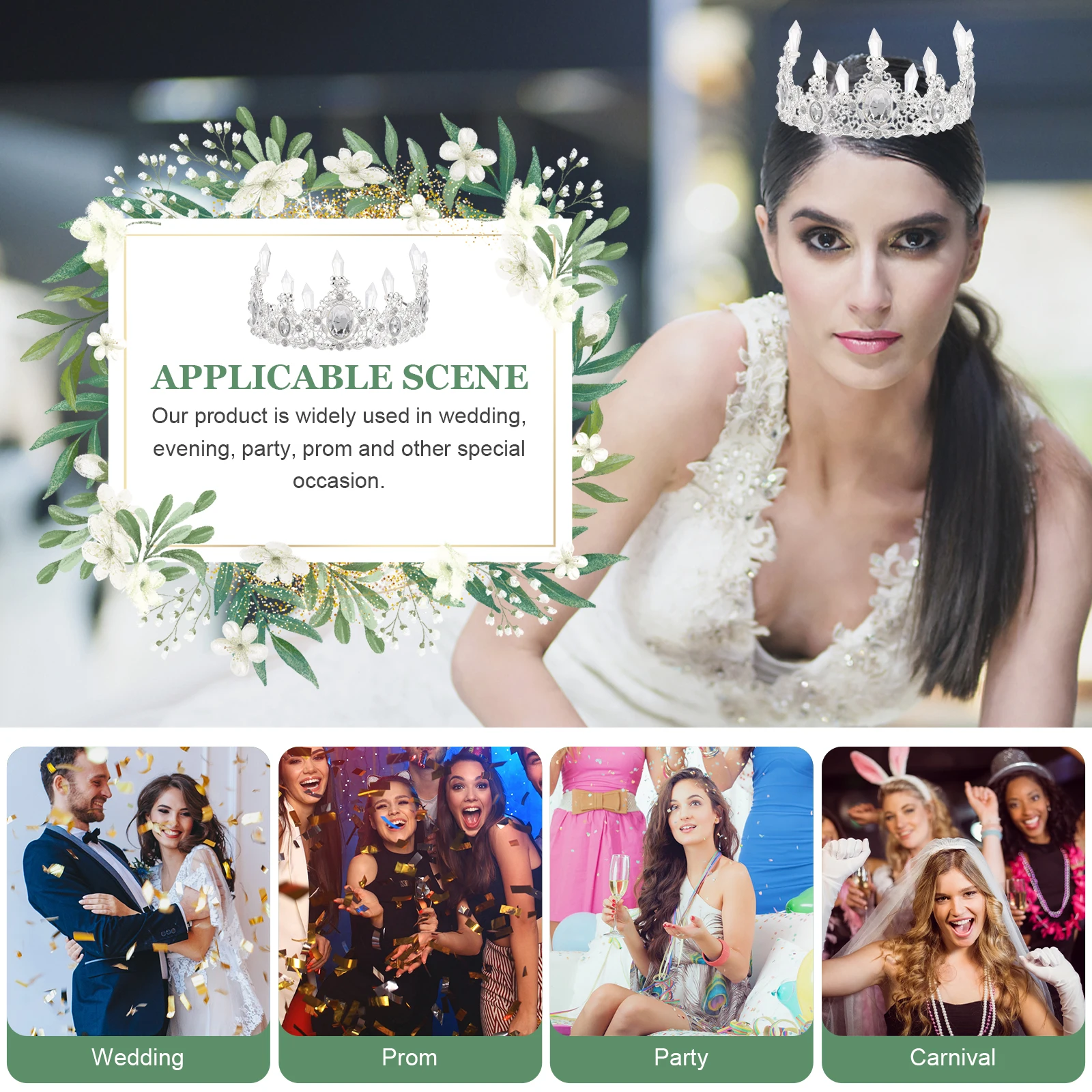 Bridal Headwear Wedding Crown Hair Accessories Girls Alloy Crowns Durable Safe Classic Rhinestone Prom Tiara Bride Headdress
Bridal Headwear Wedding Crown Hair Accessories Girls Alloy Crowns Durable Safe Classic Rhinestone Prom Tiara Bride Headdress