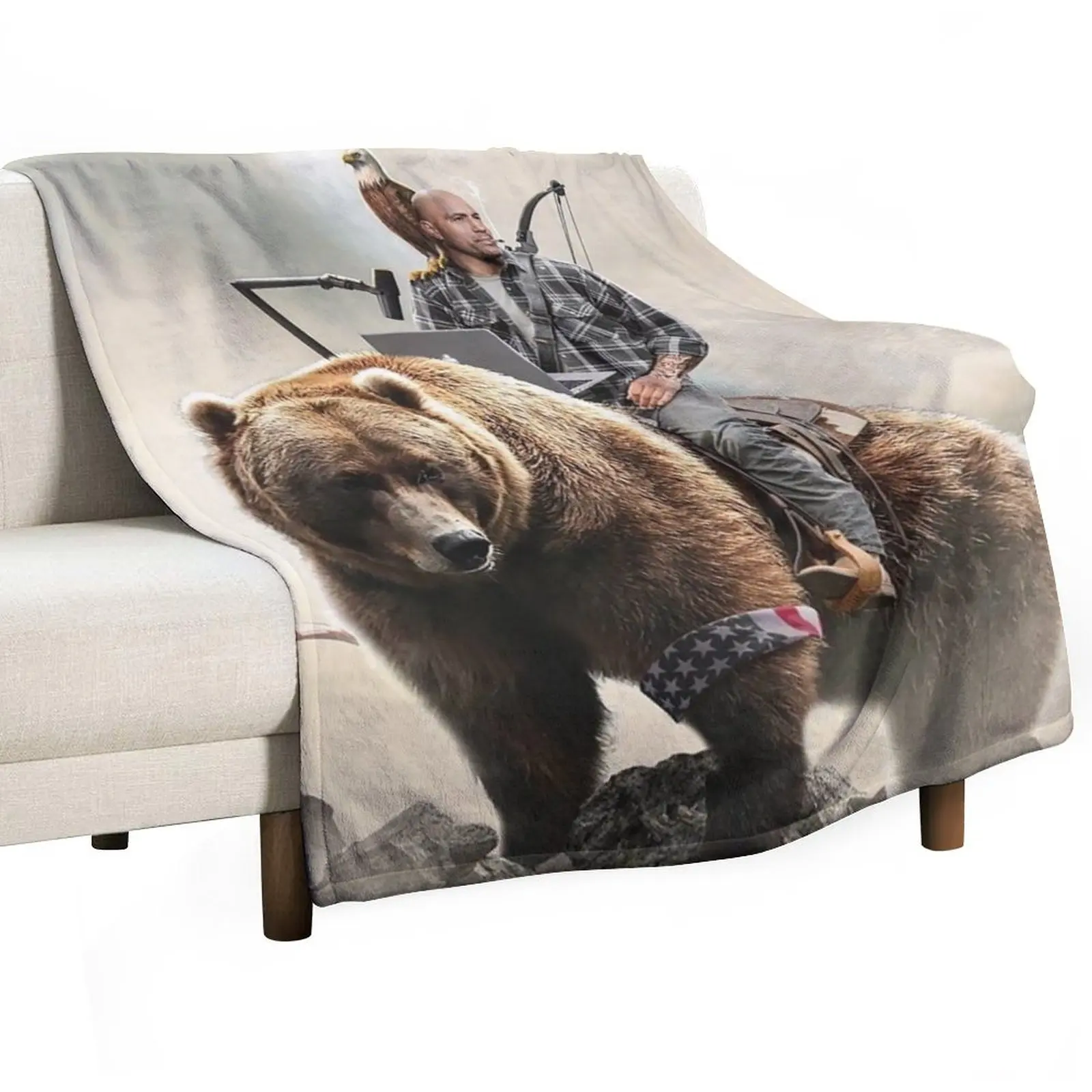 Joe Rogan Riding A Bear (+ Aliens) Throw Blanket Stylish Warm Blanket for Living Room Bedroom
Joe Rogan Riding A Bear (+ Aliens) Throw Blanket Stylish Warm Blanket for Living Room Bedroom