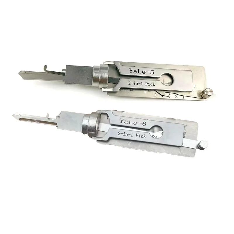 New Lishi 2in1 Decoder Lock Picking Yale-5 Yale-6 for Yale 5-pin 6-pin keyway Rim Cylinder Lishi Lock Pick Kit Lock Picking Tool
New Lishi 2in1 Decoder Lock Picking Yale-5 Yale-6 for Yale 5-pin 6-pin keyway Rim Cylinder Lishi Lock Pick Kit Lock Picking Tool