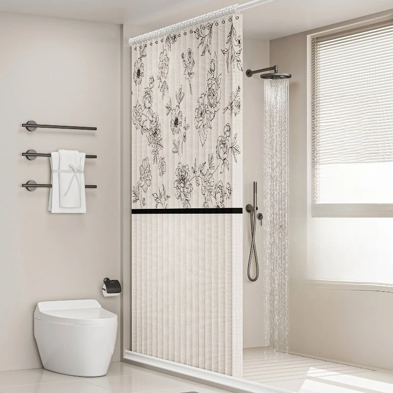 Bathroom shower curtain folding invisible toilet partition Quick dry shower wet and dry separate bathtub
Bathroom shower curtain folding invisible toilet partition Quick dry shower wet and dry separate bathtub