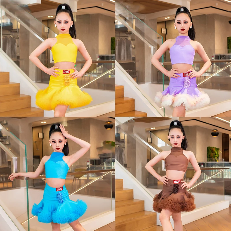 4 Colors Latin Dance Professional Costume Girls Chacha Latin Dance Dresses Children'S Dancing Performance Clothes DW10680
4 Colors Latin Dance Professional Costume Girls Chacha Latin Dance Dresses Children'S Dancing Performance Clothes DW10680
