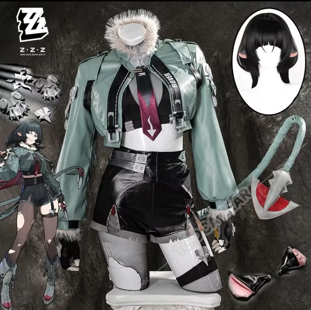 Jane Doe Cosplay Costume Wig Game Zenless Zone Zero Leather Uniform Jacket Tail Ears Stocking New Eridu Halloween Party
Jane Doe Cosplay Costume Wig Game Zenless Zone Zero Leather Uniform Jacket Tail Ears Stocking New Eridu Halloween Party