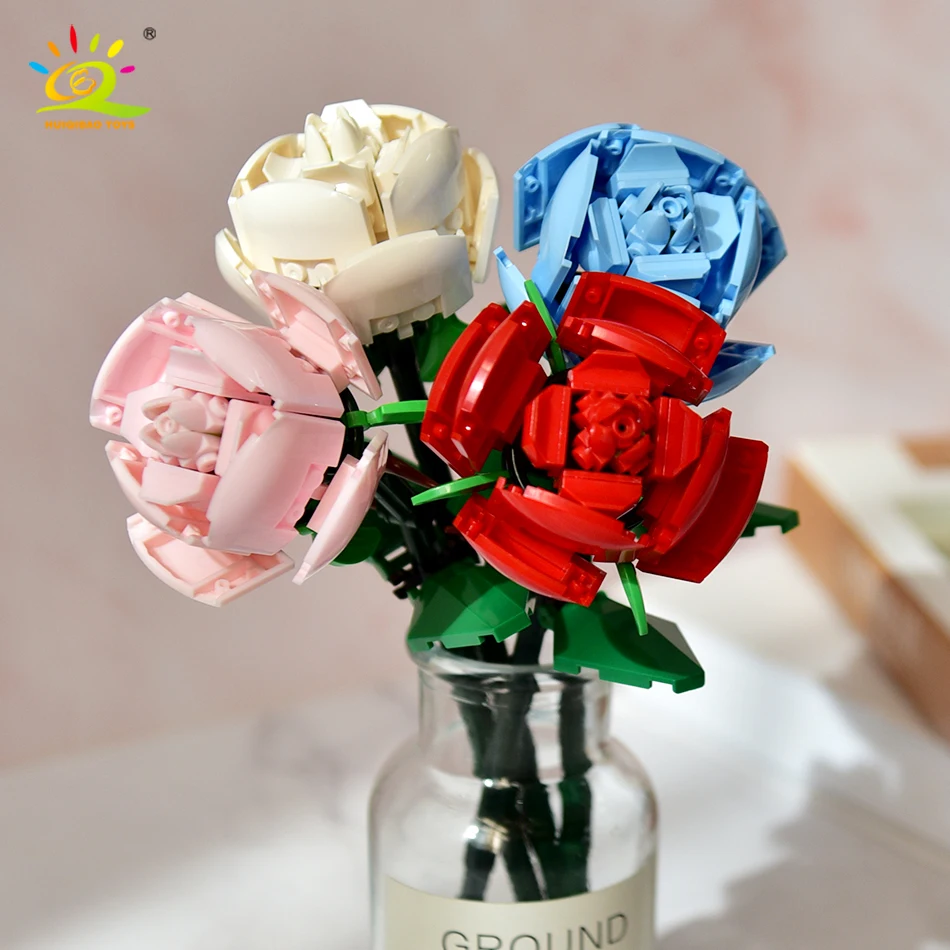 HUIQIBAO Red Rose MOC Flowers Model Building Blocks City Bouquet Girls Assembled Blue Pink Rose Decoration Gift Toys Children
HUIQIBAO Red Rose MOC Flowers Model Building Blocks City Bouquet Girls Assembled Blue Pink Rose Decoration Gift Toys Children
