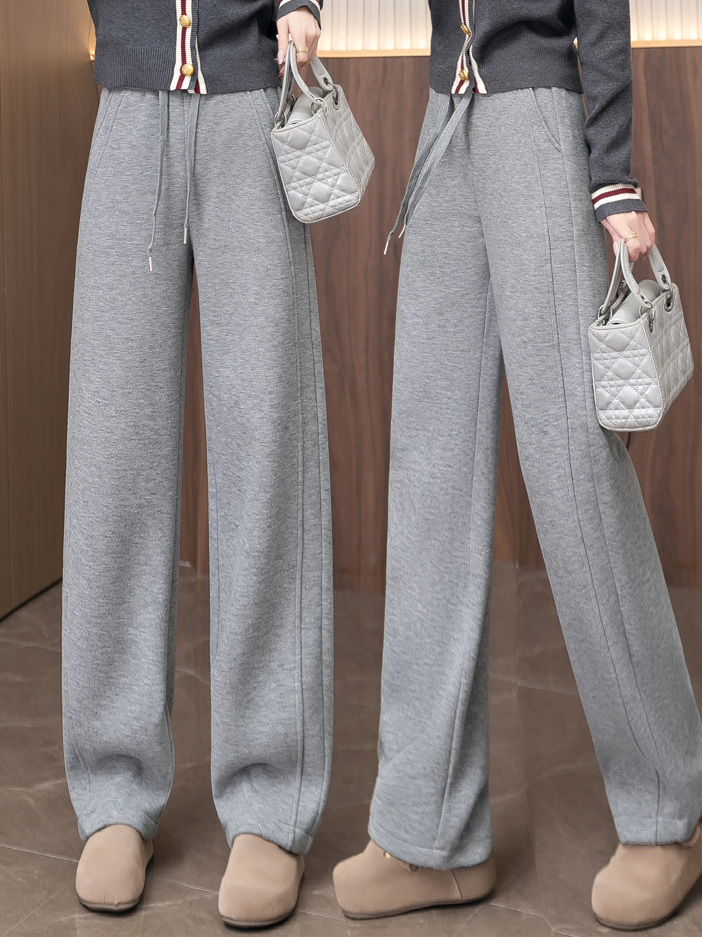 High Waist Loose Drapey Acetate Woolen Knife-Shape Pants Women's Autumn Winter Casual Wide Leg Banana Pants Comfortable Soft
High Waist Loose Drapey Acetate Woolen Knife-Shape Pants Women's Autumn Winter Casual Wide Leg Banana Pants Comfortable Soft