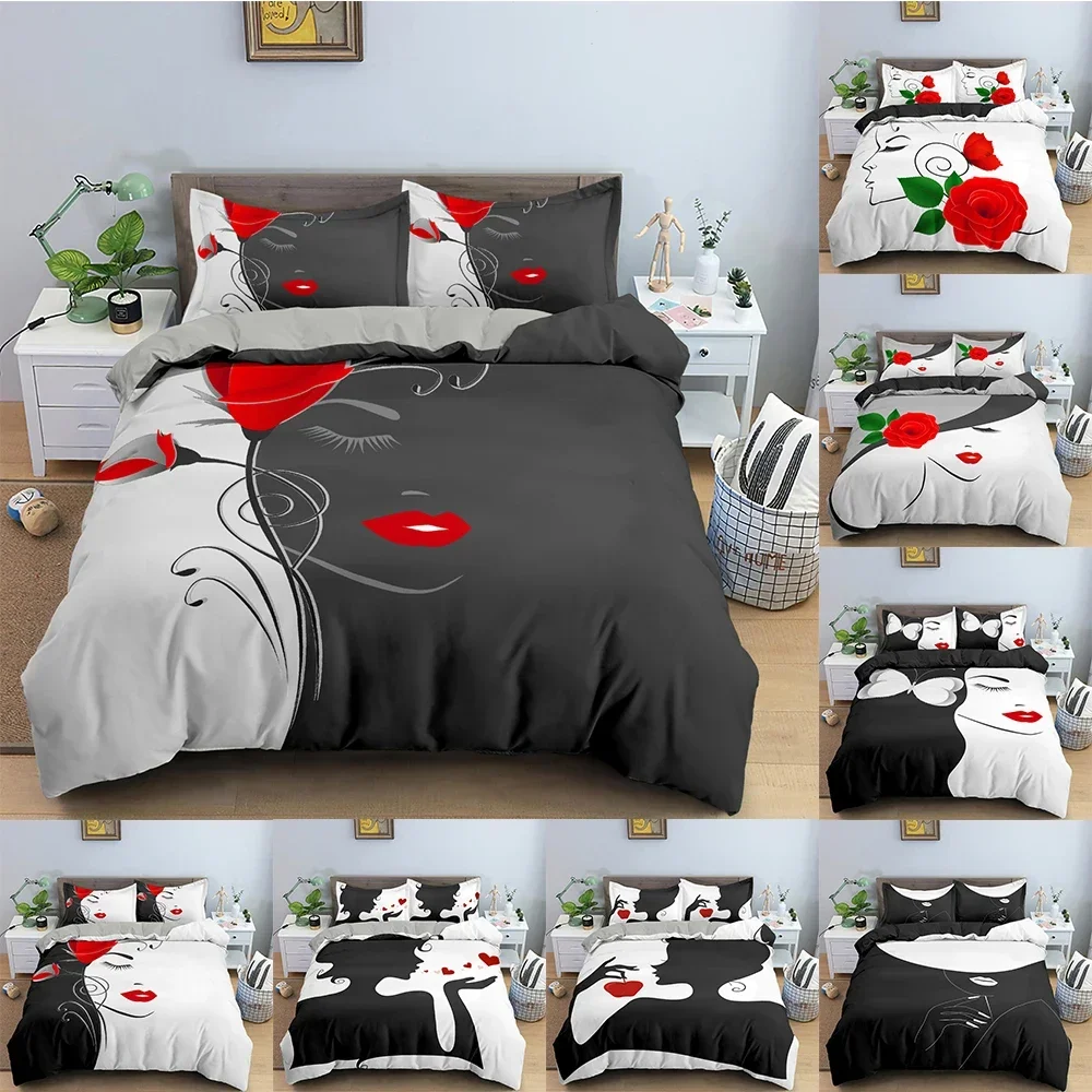 Woman Portrait Bedding Set 3D Duvet Cover Comforter Covers For Girls Bedroom Twin King Size Quilt Cover With Pillowcase 2/3 PCS
Woman Portrait Bedding Set 3D Duvet Cover Comforter Covers For Girls Bedroom Twin King Size Quilt Cover With Pillowcase 2/3 PCS