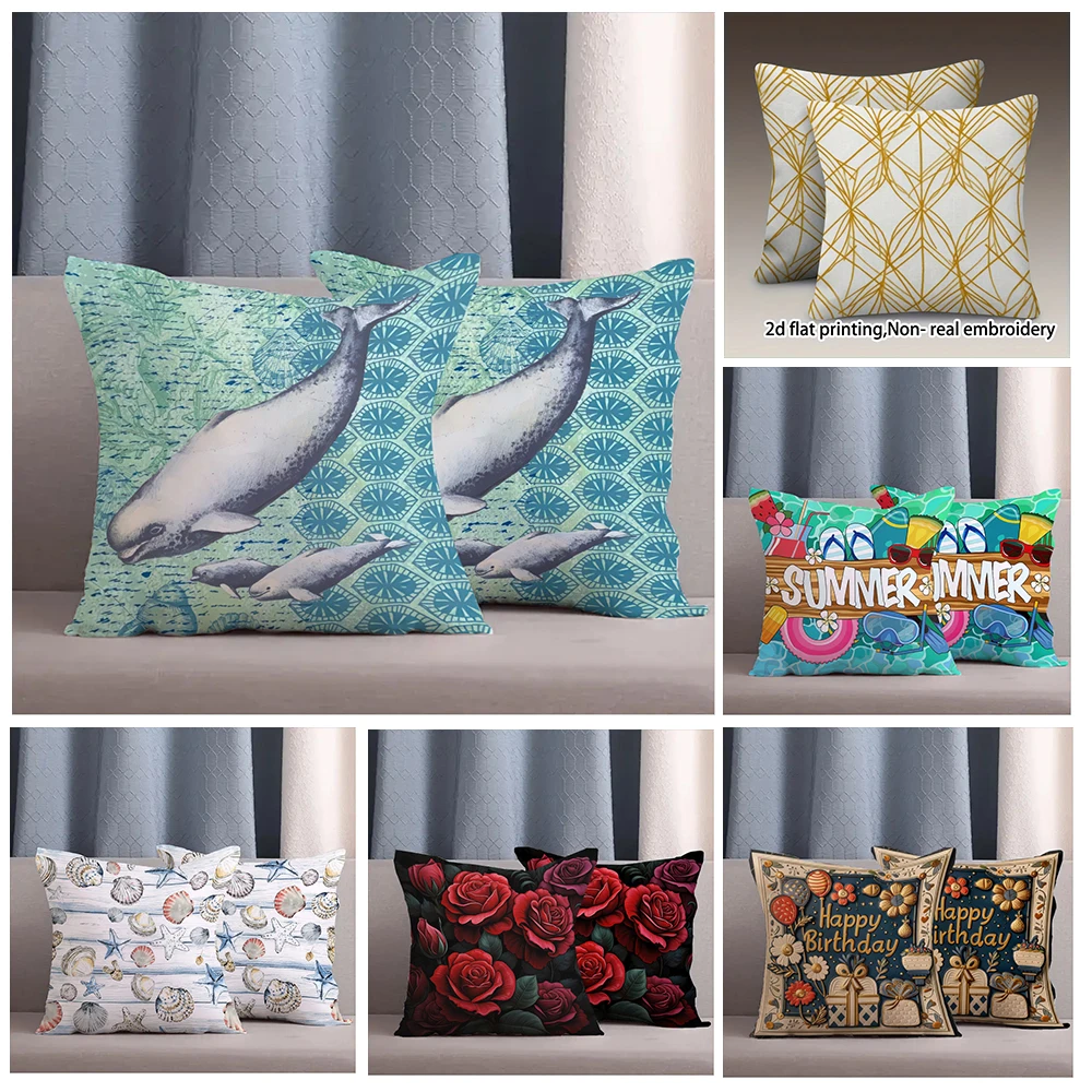 Whales in Ocean Pattern PillowcaseCushion covers, zippered, decorative pillowcases, 45x45 cover sleeves
Whales in Ocean Pattern PillowcaseCushion covers, zippered, decorative pillowcases, 45x45 cover sleeves