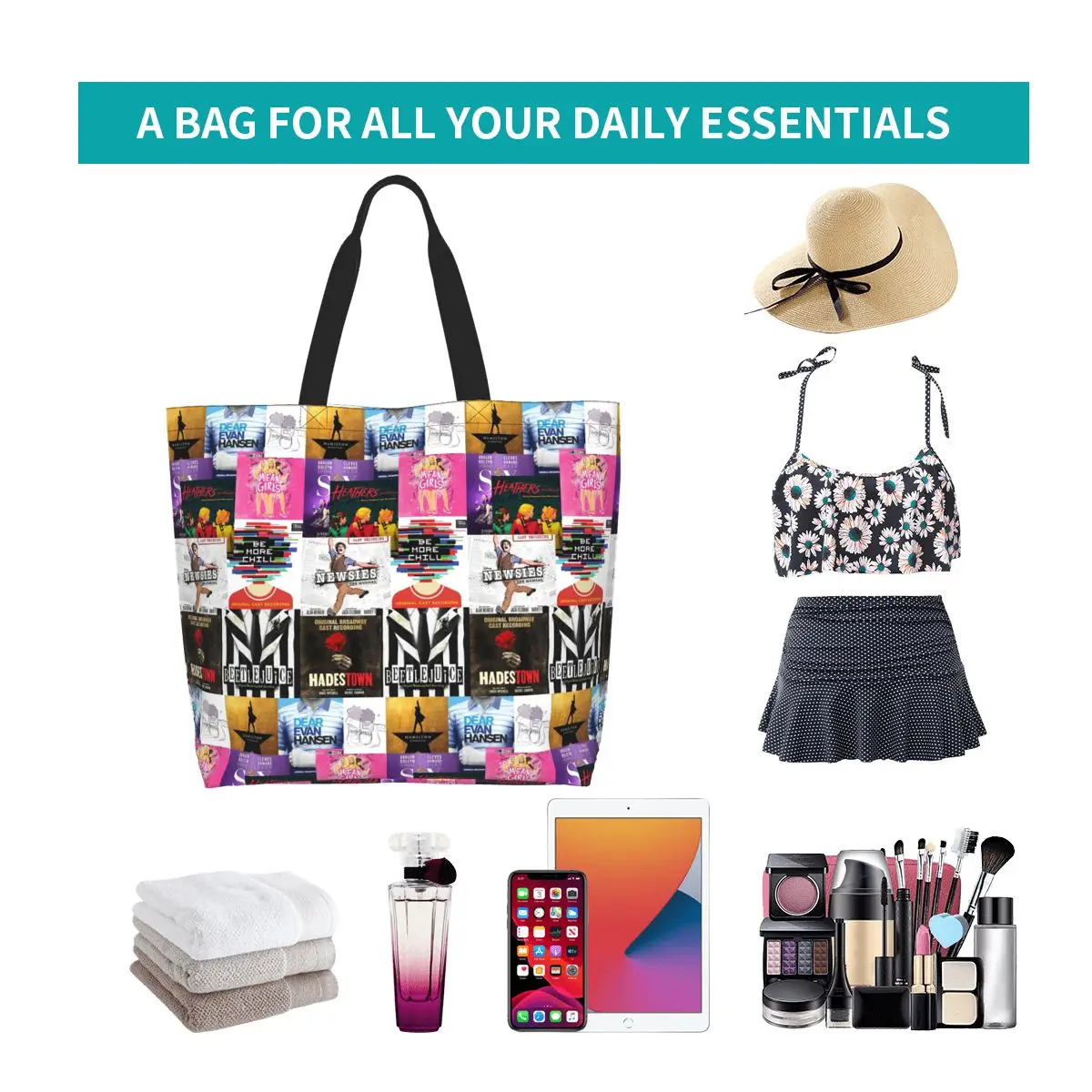 Musicals Collage Iv Musical Play Shopping Tote Bag Canvas Large Capacity Shoulder Bags Shopper Grocery Handbag for Women
Musicals Collage Iv Musical Play Shopping Tote Bag Canvas Large Capacity Shoulder Bags Shopper Grocery Handbag for Women
