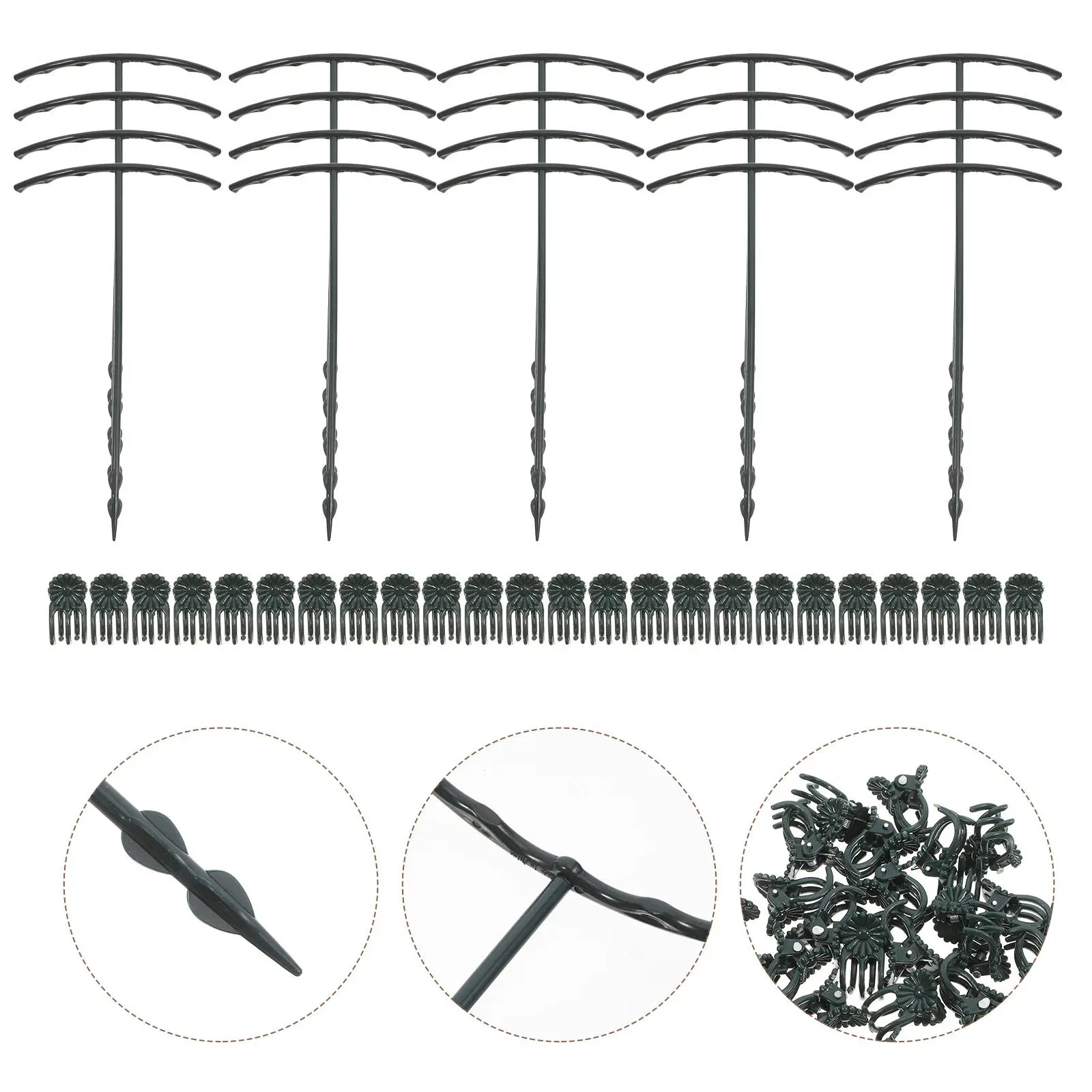 1Set Plant Support Stakes Deep Green Plastic Stem Holder for Indoor Outdoor Garden Vegetable Flower Climbing Plants Trellis
1Set Plant Support Stakes Deep Green Plastic Stem Holder for Indoor Outdoor Garden Vegetable Flower Climbing Plants Trellis