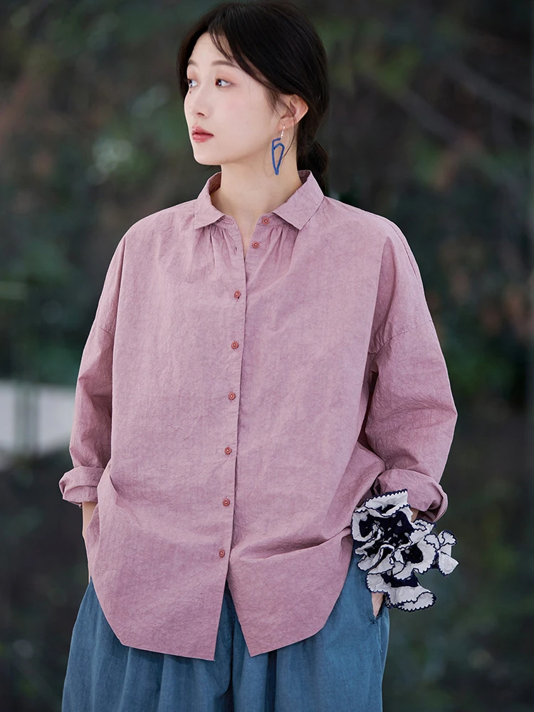 100% Cotton Women Long Sleeve Shirt New Arrival 2025 Spring Vintage Style Solid Color Loose Female Casual Tops Shirts M1265
100% Cotton Women Long Sleeve Shirt New Arrival 2025 Spring Vintage Style Solid Color Loose Female Casual Tops Shirts M1265