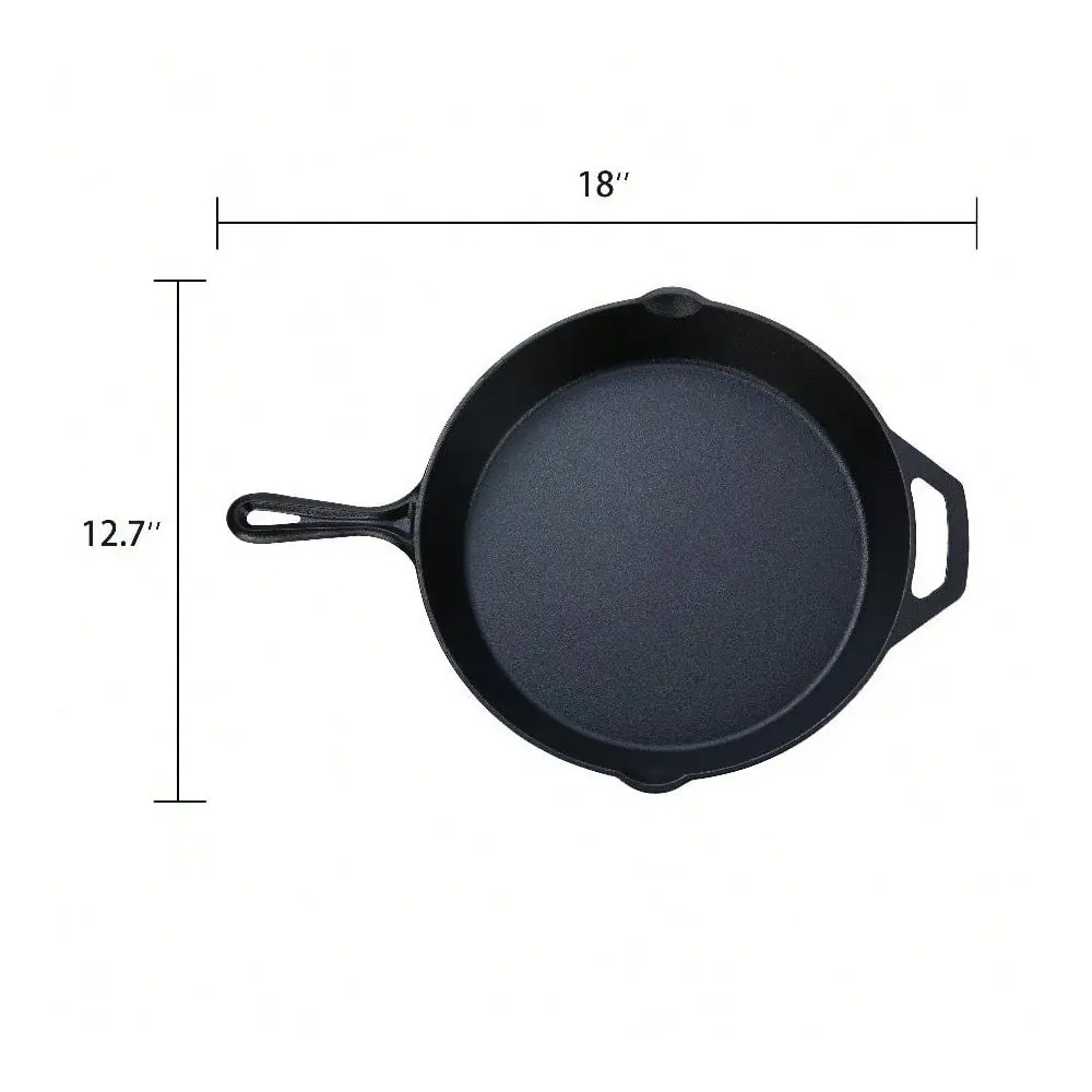 Rated ReadyToUse Cast Iron Frying Pan, 12 PreSeasoned Skillet With Dual Handles, Durable Cookware For Camping Daily Cooking
Rated ReadyToUse Cast Iron Frying Pan, 12 PreSeasoned Skillet With Dual Handles, Durable Cookware For Camping Daily Cooking