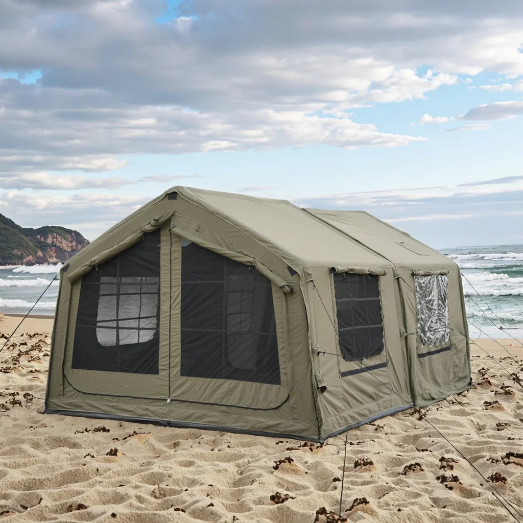 16㎡ Instant Setup Inflatable Camping Tent Large Waterproof Air Tent for Outdoor Poly-Cotton Blend Fabric with Hand Pump
16㎡ Instant Setup Inflatable Camping Tent Large Waterproof Air Tent for Outdoor Poly-Cotton Blend Fabric with Hand Pump