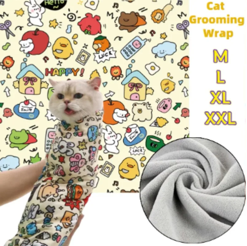 Multifunctional Self-Adhesive Magic Wrapping Cloth for Cats Grooming Nail Trimming Anti-Scratch Anti-Run Calming Restraint Towel
Multifunctional Self-Adhesive Magic Wrapping Cloth for Cats Grooming Nail Trimming Anti-Scratch Anti-Run Calming Restraint Towel
