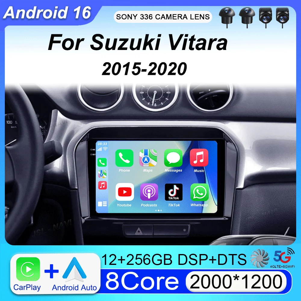 Android 16 For Suzuki Vitara 2015 - 2020 Car Radio Multimedia Video Player Navigation Gps WIFI Car Radio 5G
Android 16 For Suzuki Vitara 2015 - 2020 Car Radio Multimedia Video Player Navigation Gps WIFI Car Radio 5G