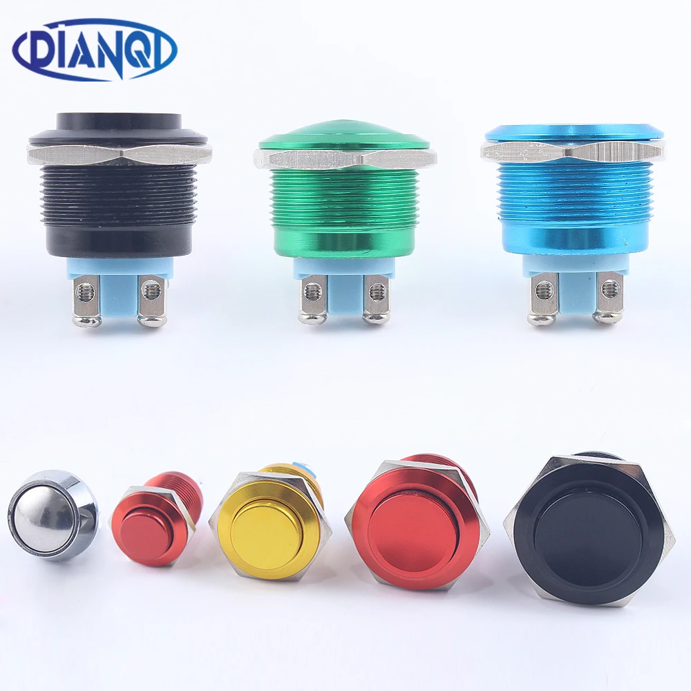 Металлический кнопочный переключатель DIANQI 16 мм/19 мм/22 мм