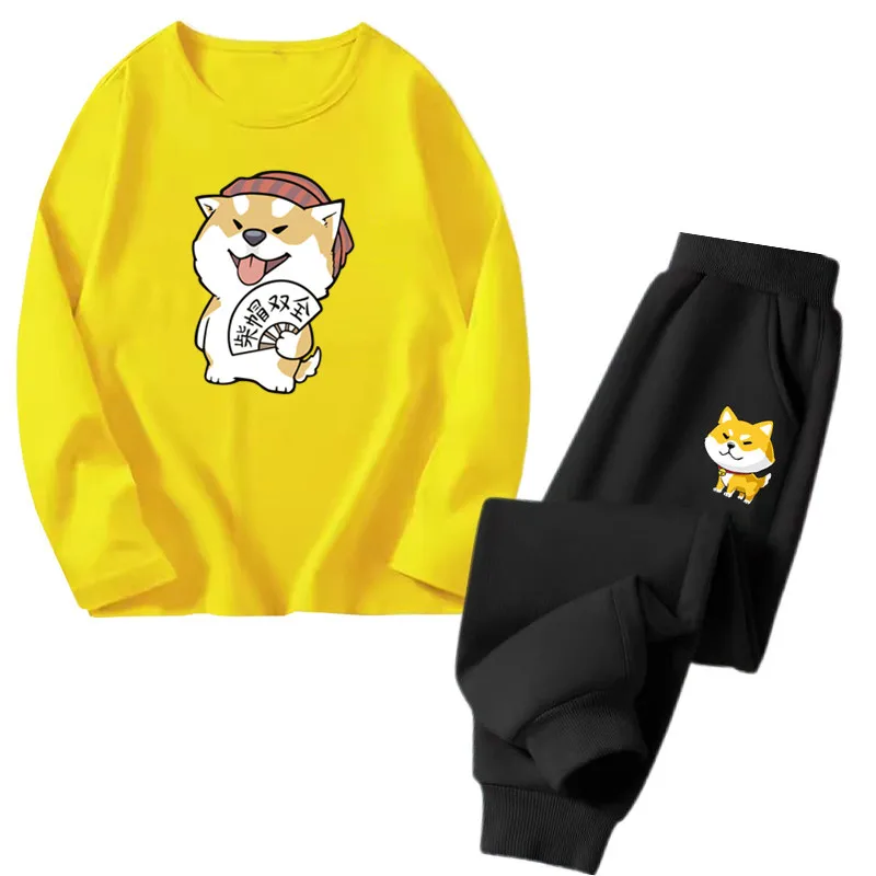 Boy Funny Clothes Set Children Cartoon Cute Dog Printed Long Sleeve T-shirts and Pants 2 Pieces Suit Kids Fashion Spring Outfits 
Boy Funny Clothes Set Children Cartoon Cute Dog Printed Long Sleeve T-shirts and Pants 2 Pieces Suit Kids Fashion Spring Outfits