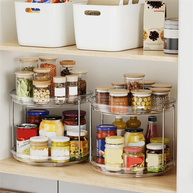 N09R-2 Tier Organizer, 9.25Inch Turntable For Cabinet, Stackable Turntable Organizer Rotating Spice Rack Organization
N09R-2 Tier Organizer, 9.25Inch Turntable For Cabinet, Stackable Turntable Organizer Rotating Spice Rack Organization