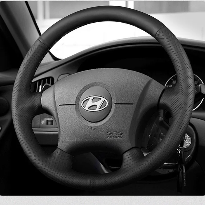 For Hyundai Steering Wheel Cover Hand-sewn Leather 04 05 07 08 Elantra Sonata Tucson Auto Interior Accessories Steering Wrap
For Hyundai Steering Wheel Cover Hand-sewn Leather 04 05 07 08 Elantra Sonata Tucson Auto Interior Accessories Steering Wrap