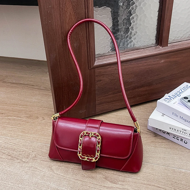 6 Colors Pu Leather Single Shoulder Bag French Style Fashion Underarm Shopper Purse Red Clutch Bag Black Coffee Flap Handbag
6 Colors Pu Leather Single Shoulder Bag French Style Fashion Underarm Shopper Purse Red Clutch Bag Black Coffee Flap Handbag