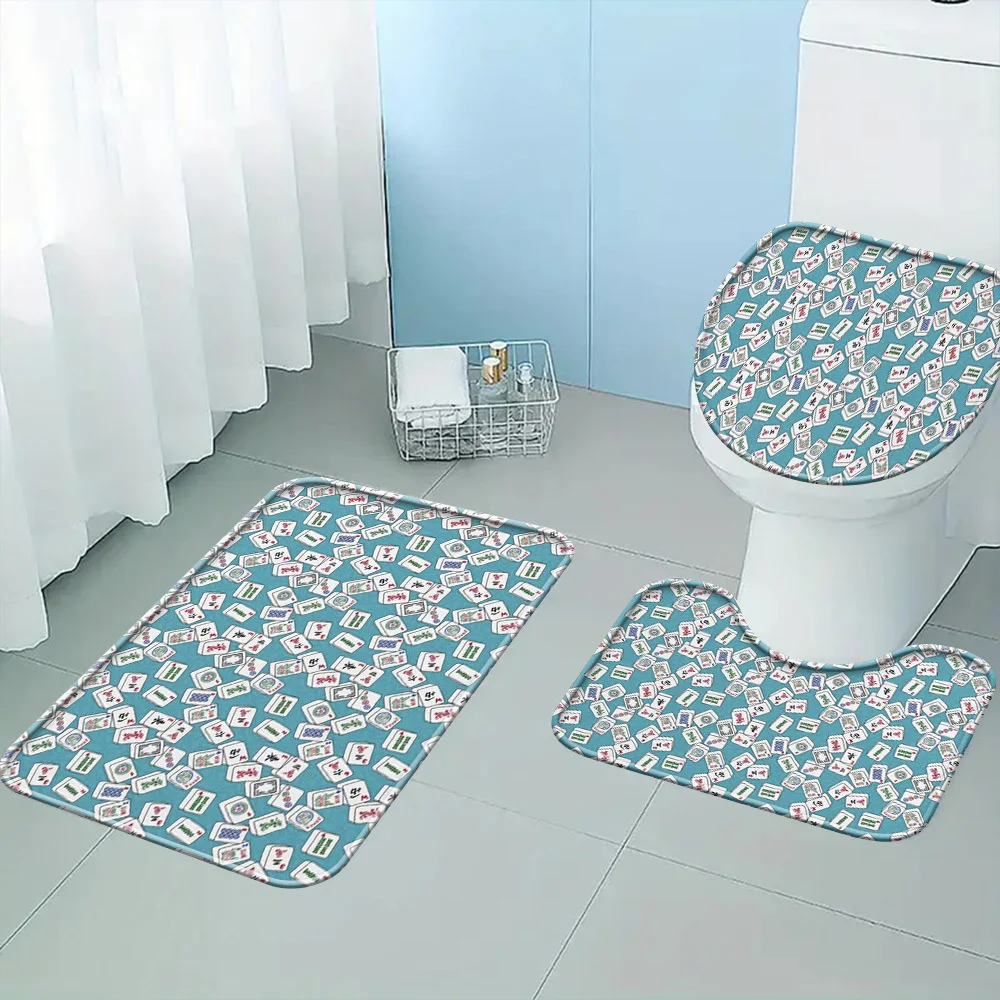 Mahjong Brick Wave Pattern Bath Set Three-Piece Set Toilet Lid and U-Shape Carpet Non-Slip Fun and Cultural Bathroom Decoration
Mahjong Brick Wave Pattern Bath Set Three-Piece Set Toilet Lid and U-Shape Carpet Non-Slip Fun and Cultural Bathroom Decoration