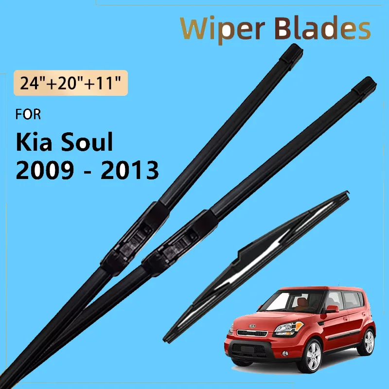 Front Rear Wiper Blades For Kia Soul AM 2009 - 2013 2012 2011 2010 Accessories Windshield Windscreen Window Brushes 24"+20"+11"
Front Rear Wiper Blades For Kia Soul AM 2009 - 2013 2012 2011 2010 Accessories Windshield Windscreen Window Brushes 24"+20"+11"