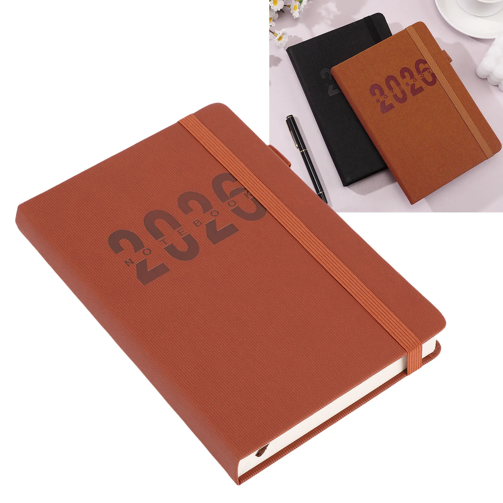 2026 Daily Hourly Planner 5.71x8.46in 200 Sheets 180 Degree Opening PU Leather Cover Hourly Appointment Book with Elastic Band
2026 Daily Hourly Planner 5.71x8.46in 200 Sheets 180 Degree Opening PU Leather Cover Hourly Appointment Book with Elastic Band