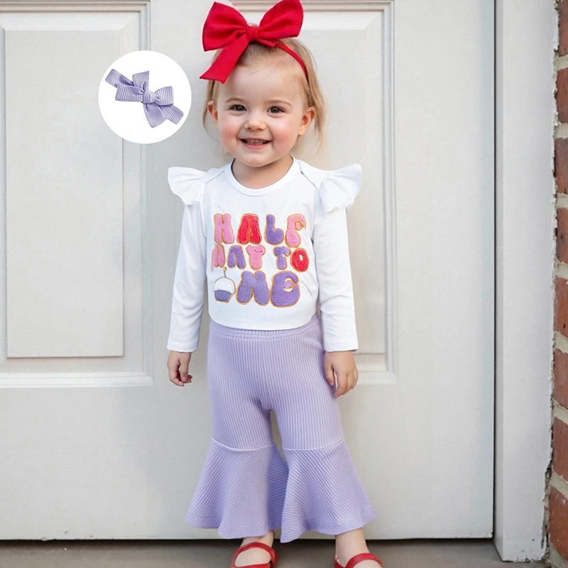 Toddler Girl Birthday Outfit Floral Print Romper Ruffle Pants Bow Headband Set 2nd Birthday Clothes for Girls
Toddler Girl Birthday Outfit Floral Print Romper Ruffle Pants Bow Headband Set 2nd Birthday Clothes for Girls